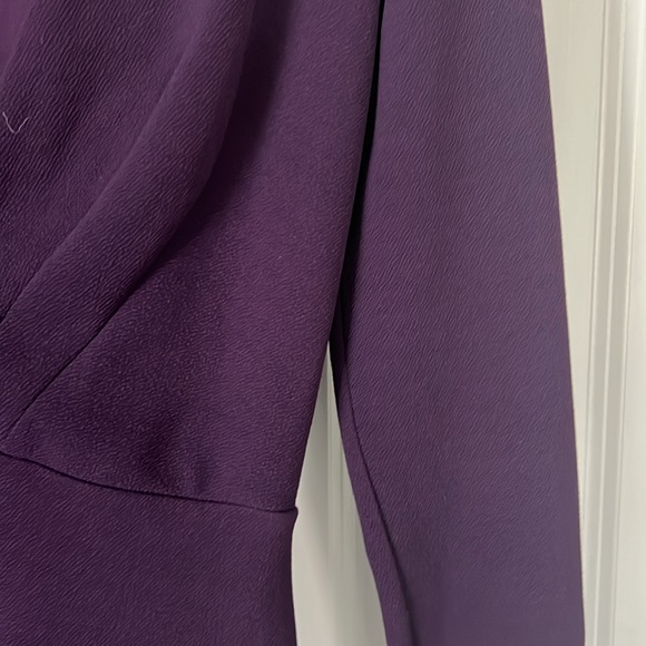 Long Sleeve Low Cut Purple Dress - Picture 3 of 4